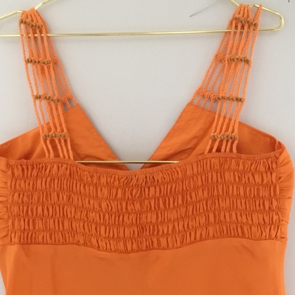 🧡Boston Proper Silk Wood Beaded Straps Women Top - Picture 10 of 10